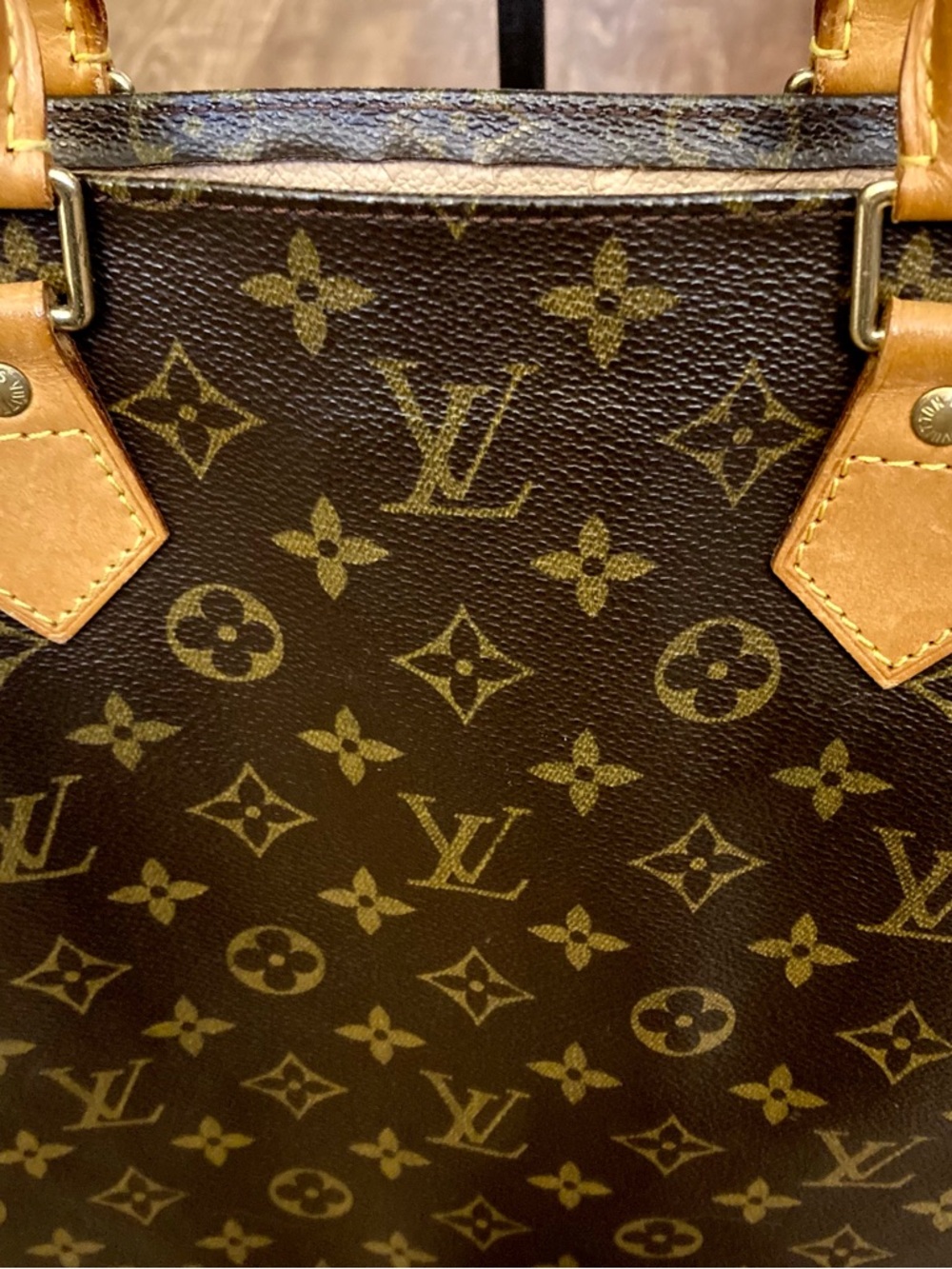 Louis Vuitton Vintage Brown Monogram Sac Plat Tote Bag - Picture 3 of 16